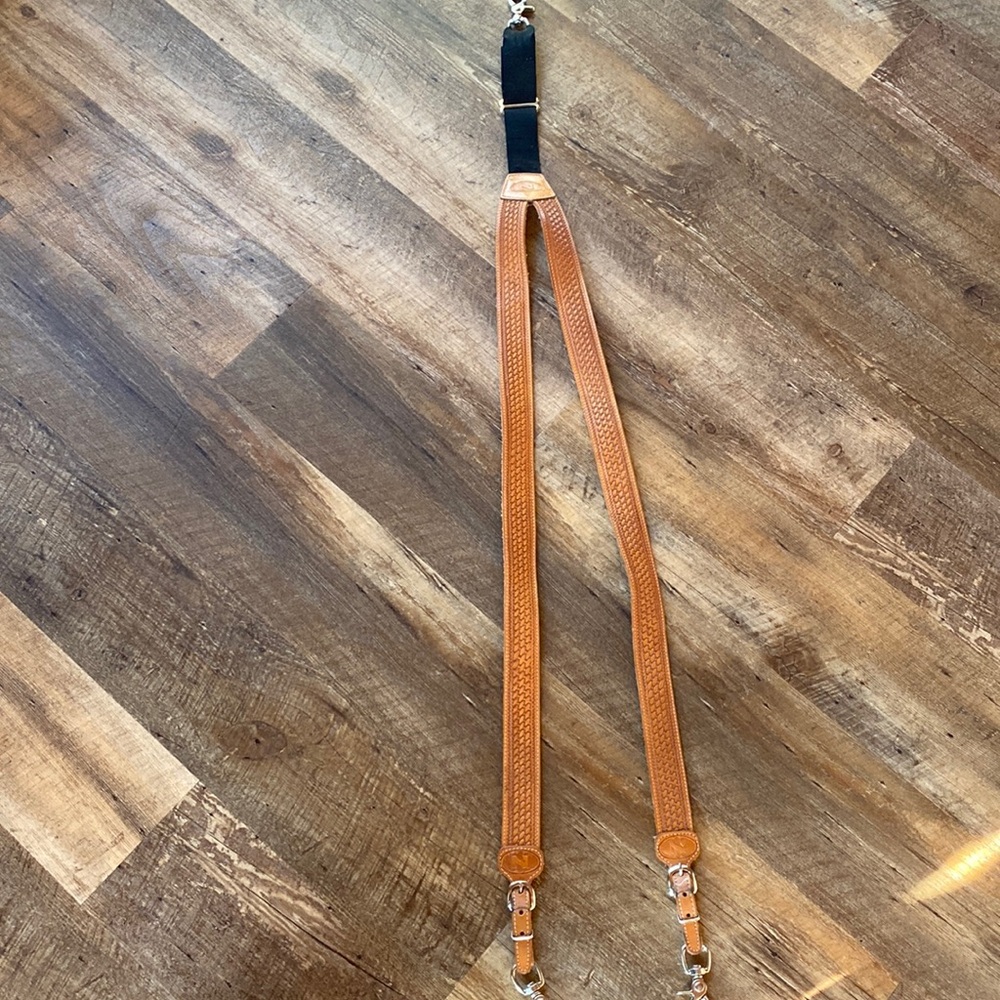 Nocona leather suspenders
